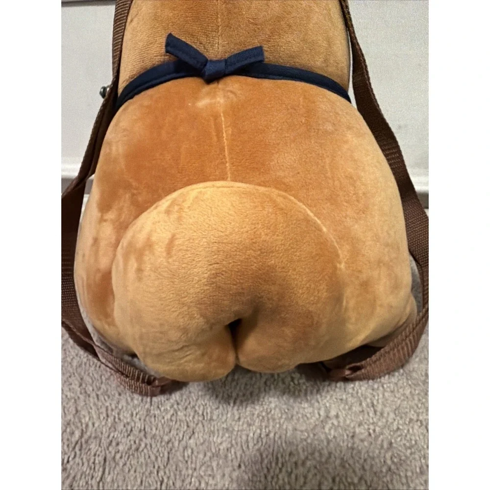 SKJ Shiba Inu Plush Backpack Tan White Dog Kawaii Mascot Bag 13in